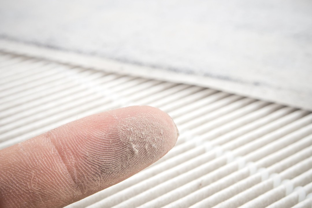 Dirty air filter can contribute to indoor odors